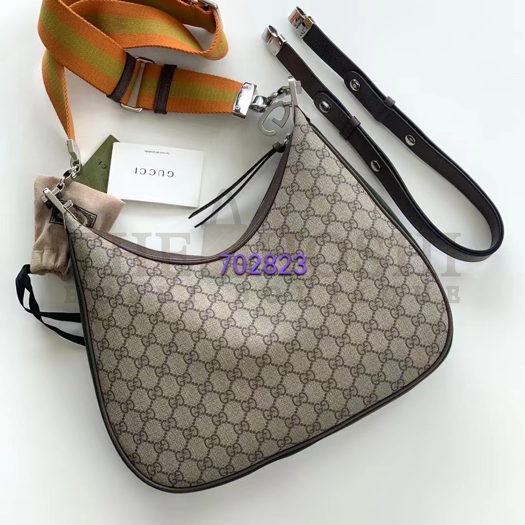 Gvc*1 Women Attache Small Shoulder Bag Beige Ebony GG Svp*me Canvas Master Quality