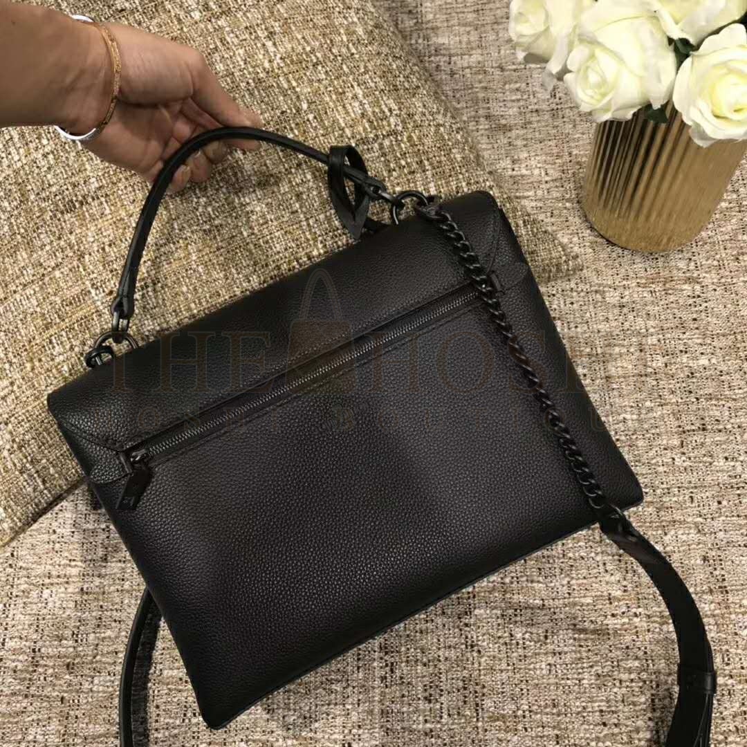 L0vis Vvtt0n LV Women Mylockme Bag Soft Grained Calfskin-Black Master Quality