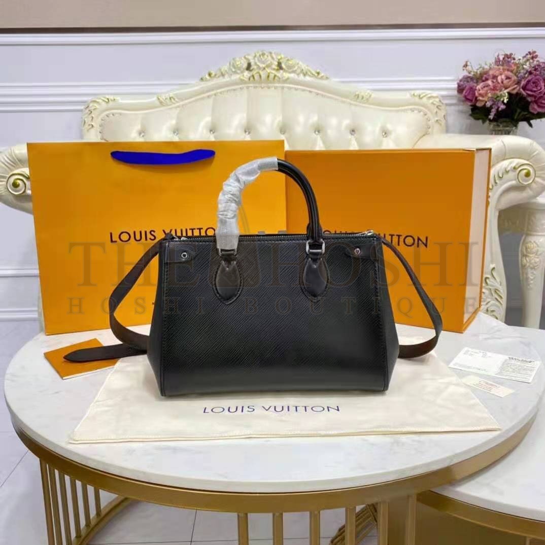 L0vis Vvtt0n LV Women Grenelle Tote MM Bag Black Epi Grained Cowhide Leather Master Quality