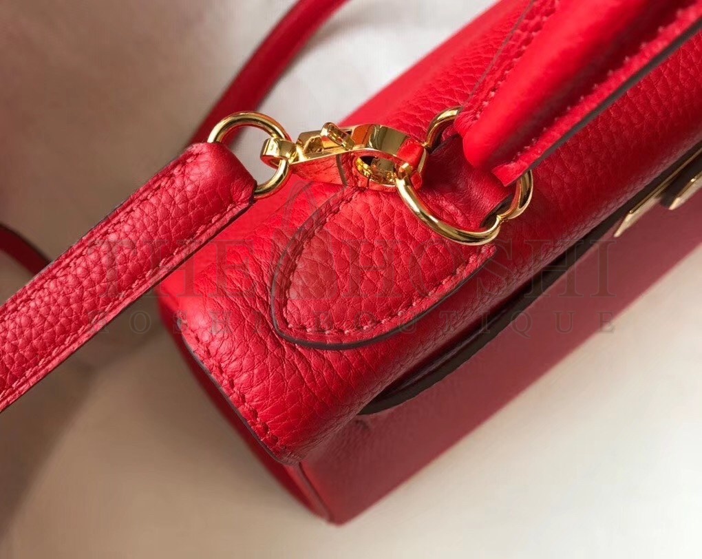 H**me5 Red Clemence Kelly 25cm GHW Bag Master Quality