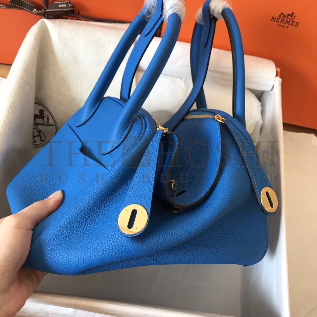 H**me5 Blue Zanzibar Lindy 26cm Clemence Handmade Bag Master Quality