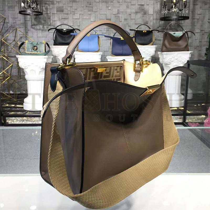 F**di Women Peekaboo X-Lite Regular Leather Bag Master Quality