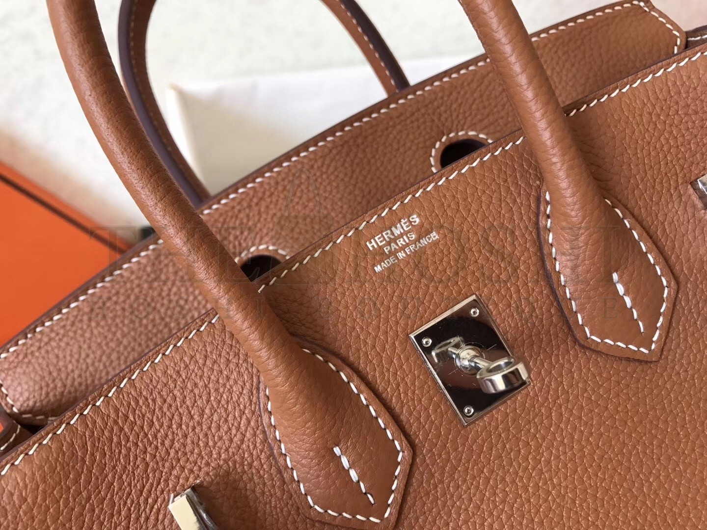 H**me5 Brown Birkin 25cm Clemence Handmade Bag Master Quality