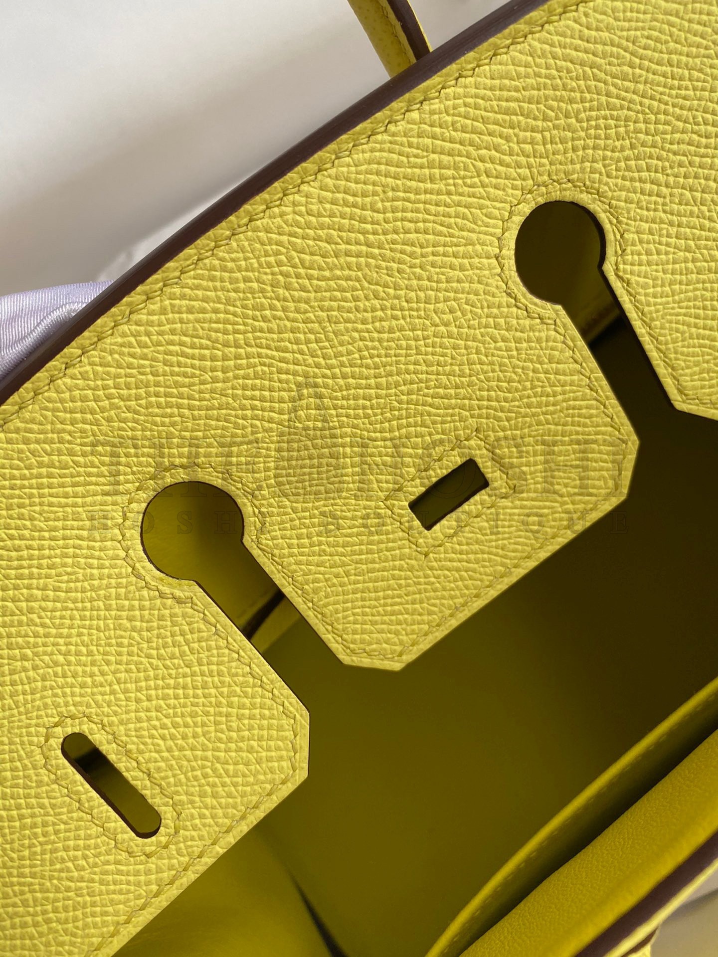 H**me5 Birkin 25 Retourne Handmade Bag In Lime Epsom Calfskin Master Quality