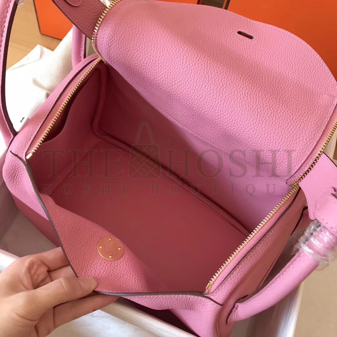 H**me5 Pink Lindy 30cm Clemence Handmade Bag Master Quality