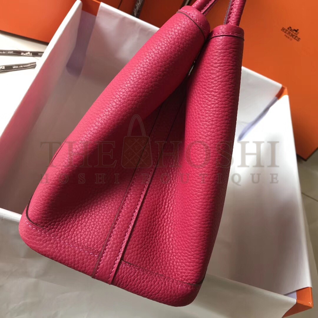 H**me5 Garden Party 36 Bag In Rose Tyrien Clemence Leather Master Quality