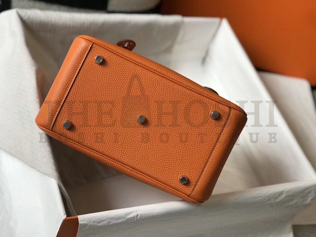 H**me5 Lindy 26cm Bag In Orange Clemence With PHW Master Quality
