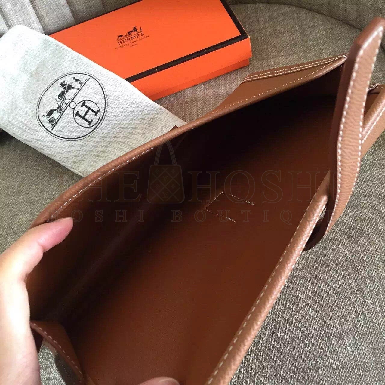 H**me5 Gold Epsom Jige Elan 29 Clutch Bag Master Quality