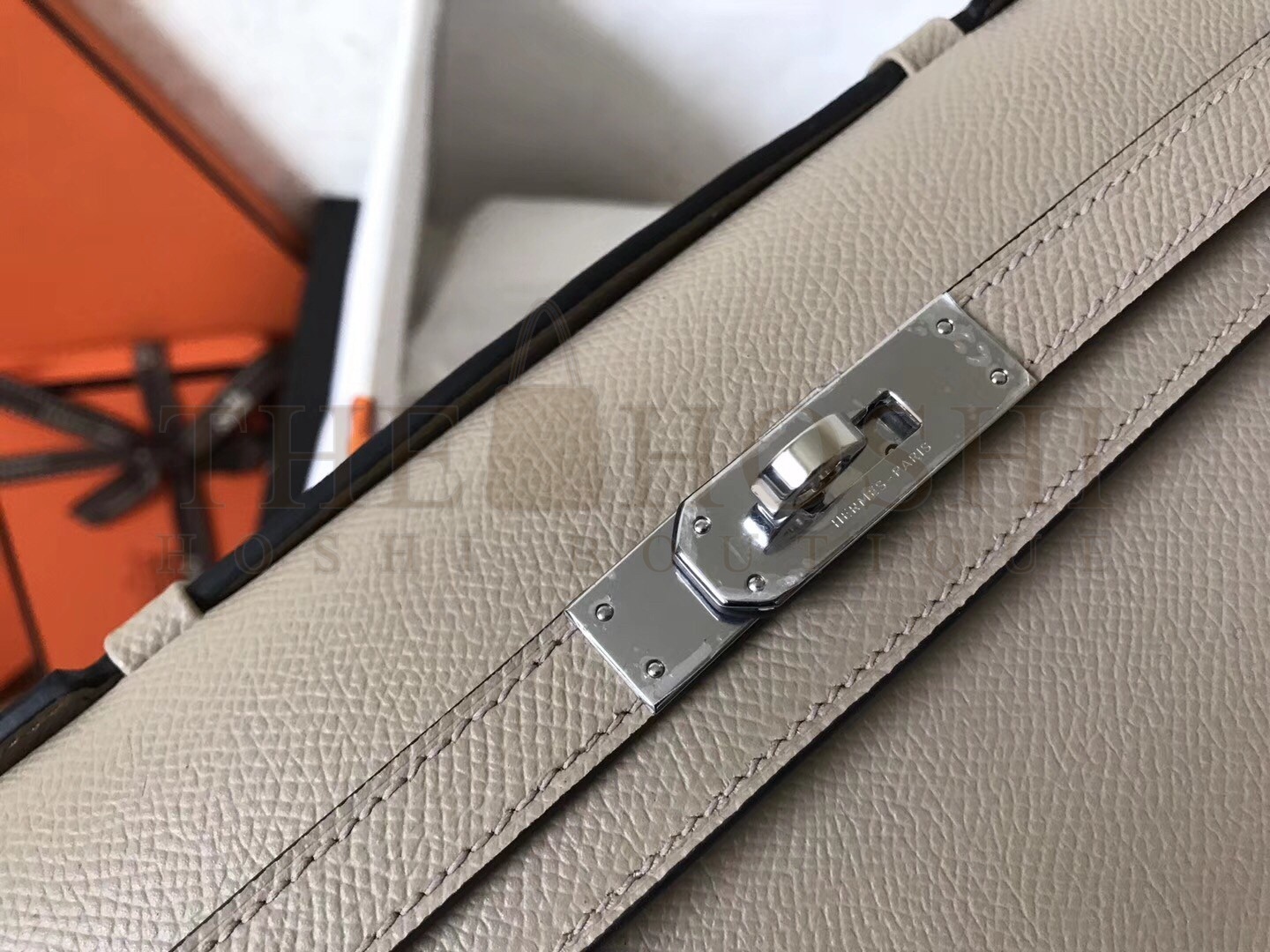 H**me5 Grey  Epsom Kelly Cut Handmade Bag Master Quality