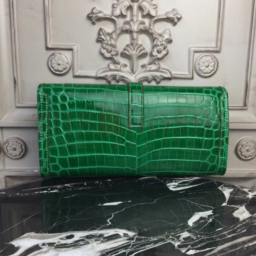 H**me5 Jige Elan 29 Clutch In Bambou Crocodile Leather Master Quality