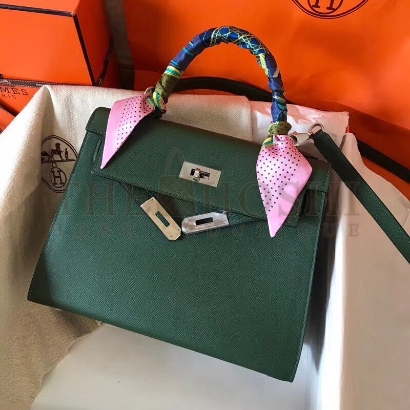 H**me5 Vert Anglais Epsom Kelly 28cm Handmade Bag Master Quality