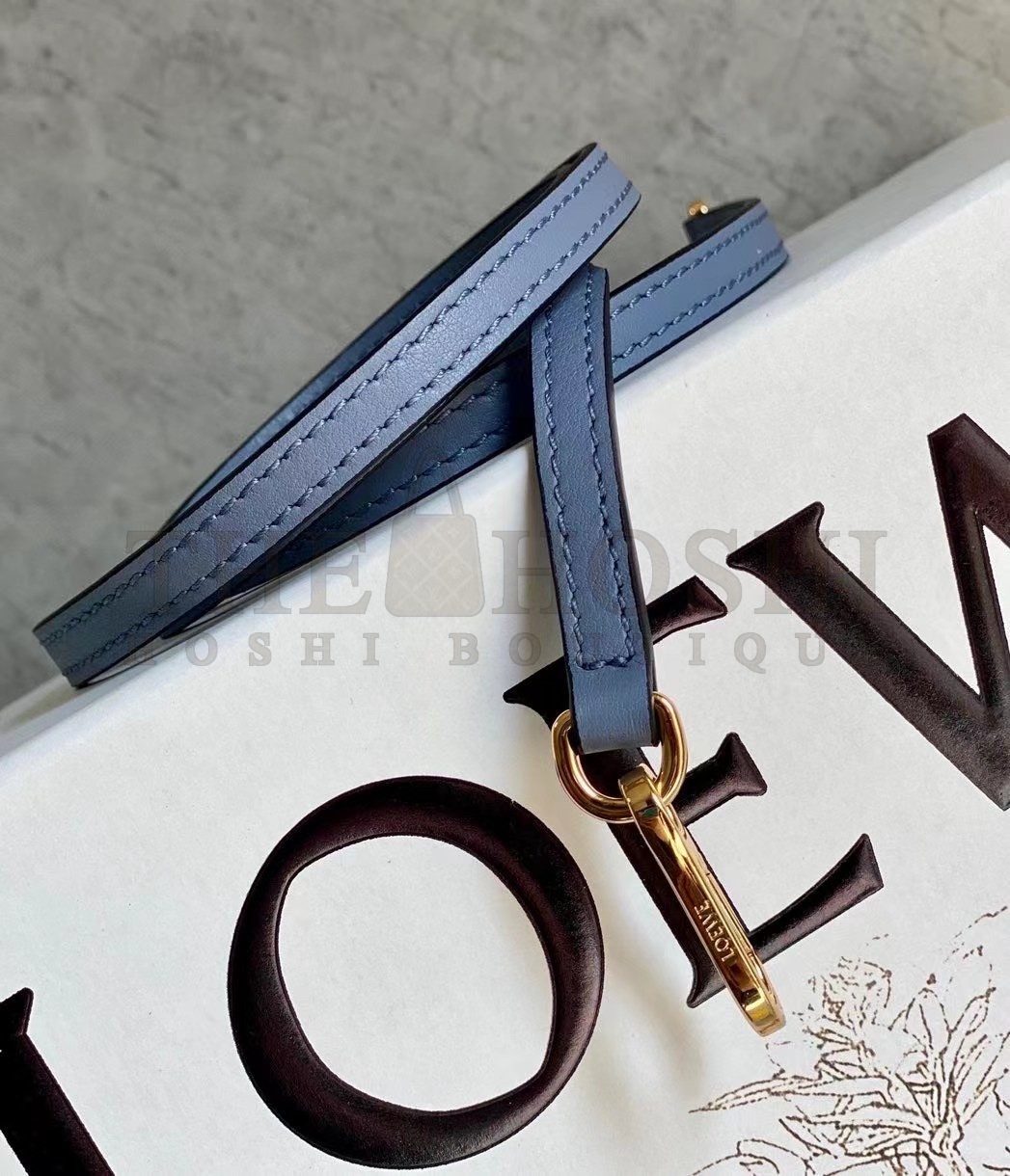 L0ew* Puzzle Mini Bag In Atlantic Blue Calfskin Leather Master Quality