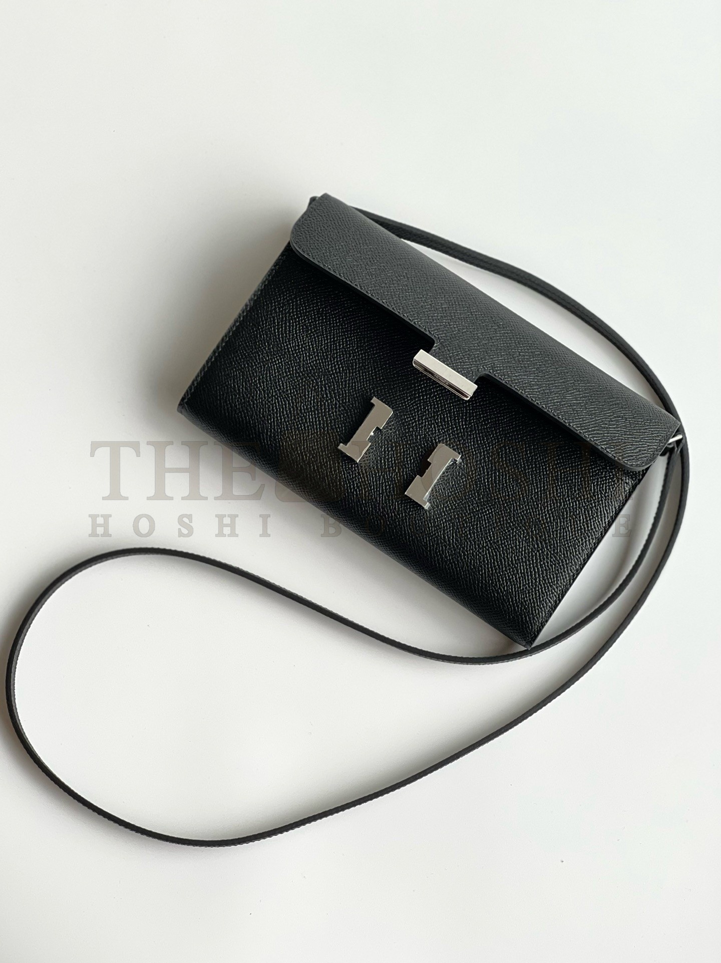 H**me5 Constance To Go Wallet in Black Epsom Calfskin Master Quality