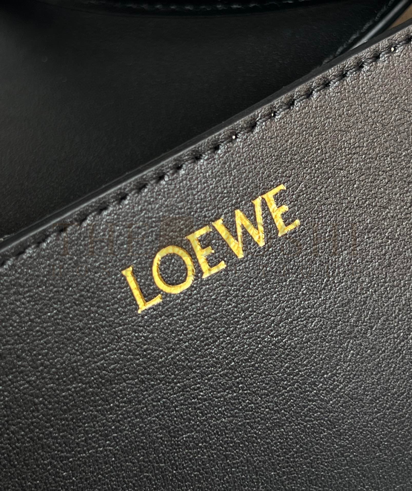 L0ew* Medium Puzzle Fold Tote Bag in Black Calfskin Master Quality