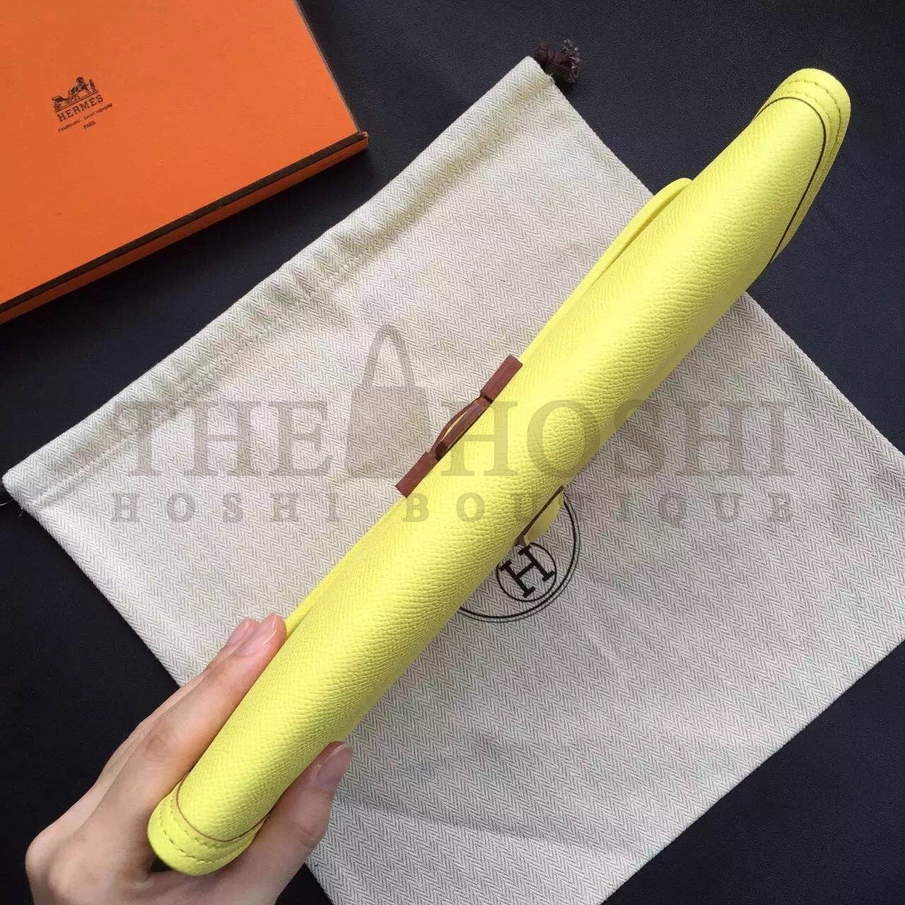 H**me5 Yellow Epsom Jige Elan 29 Clutch Bag Master Quality