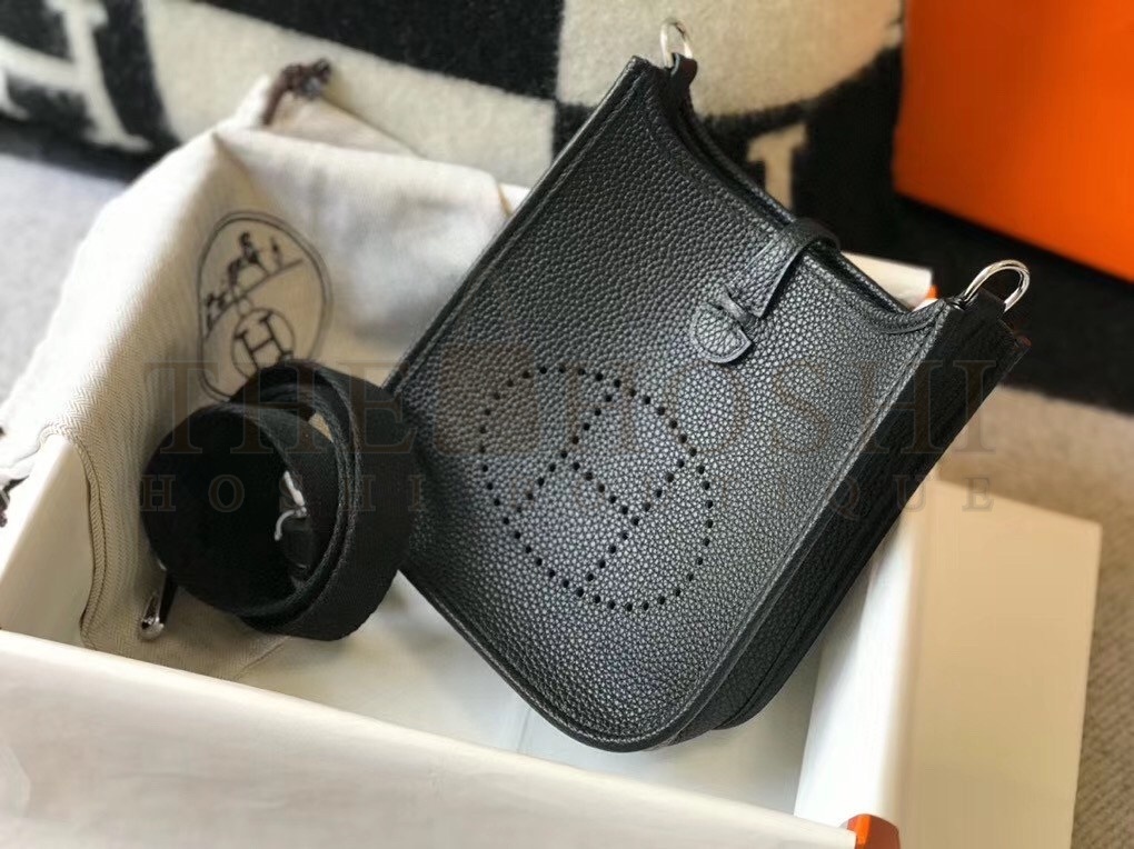 H**me5 Evelyne III TPM Bag In Black Clemence Leather Master Quality