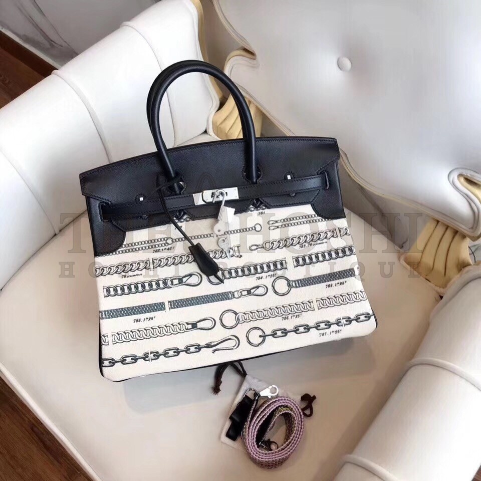 H**me5 Birkin 35cm De Camp Dechainee Toile Bag Master Quality