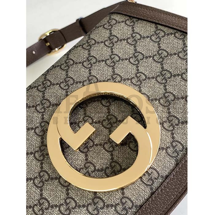 Gvc*1 Women GG Blondie Mini Shoulder Bag Beige Ebony GG Svp*me Canvas Master Quality
