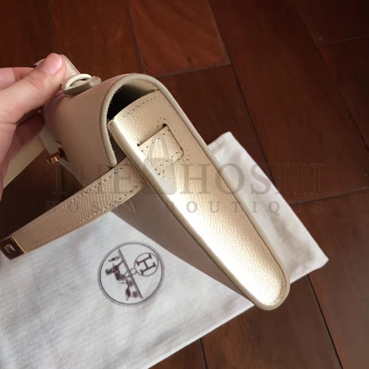 H**me5 White Epsom Kelly Cut Handmade Bag Master Quality