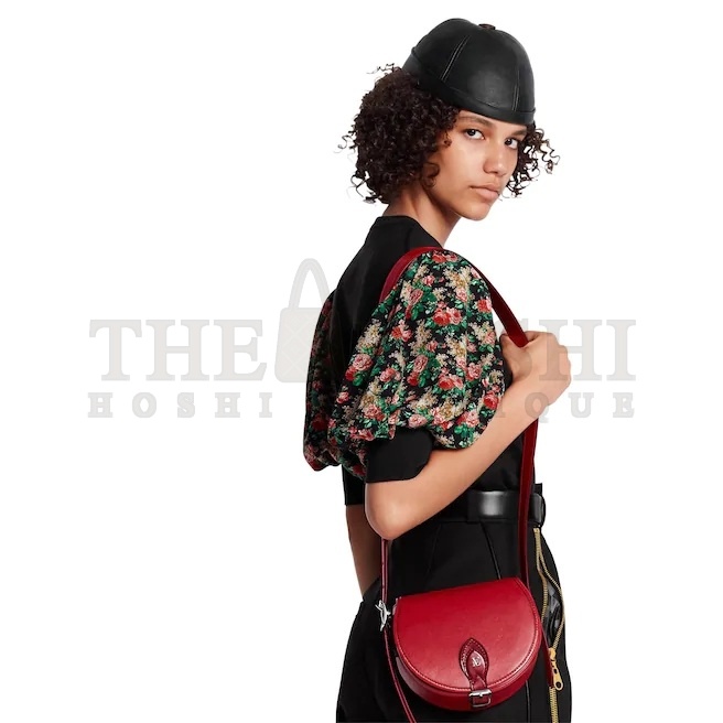 L0vis Vvtt0n LV Women Tambourin Handbag Smooth Calf Leather-Red Master Quality