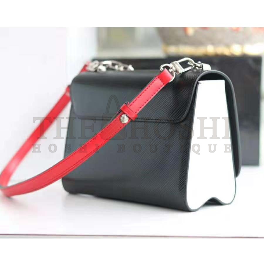 L0vis Vvtt0n LV Women Twist MM LV Love Lock Charms Handbag in Epi Cowhide Leather-Black Master Quality