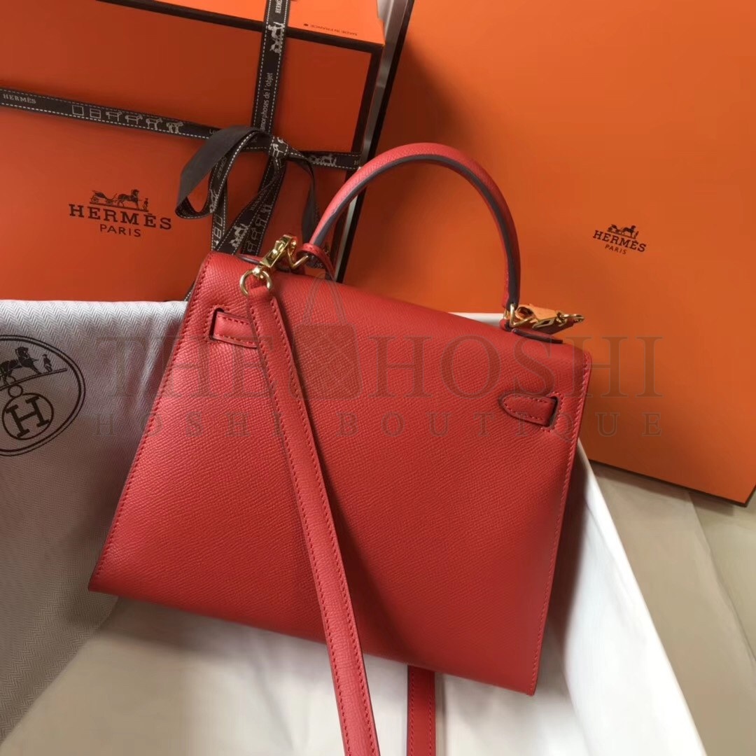 H**me5 Kelly 25cm Sellier Bag In Piment Epsom Leather Master Quality