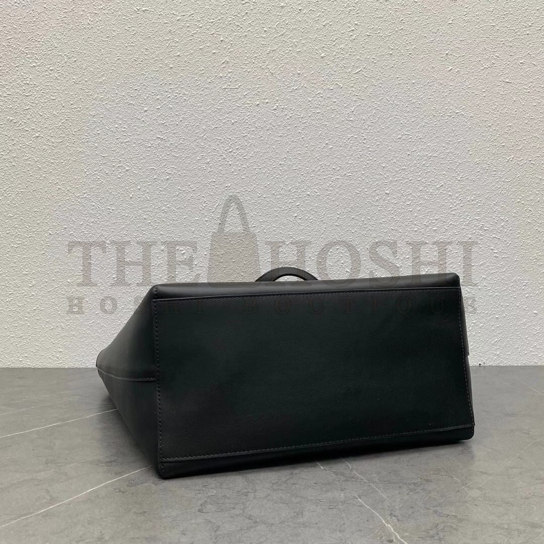 L0ew* Anagram Medium Tote Bag In Black Calfskin Master Quality