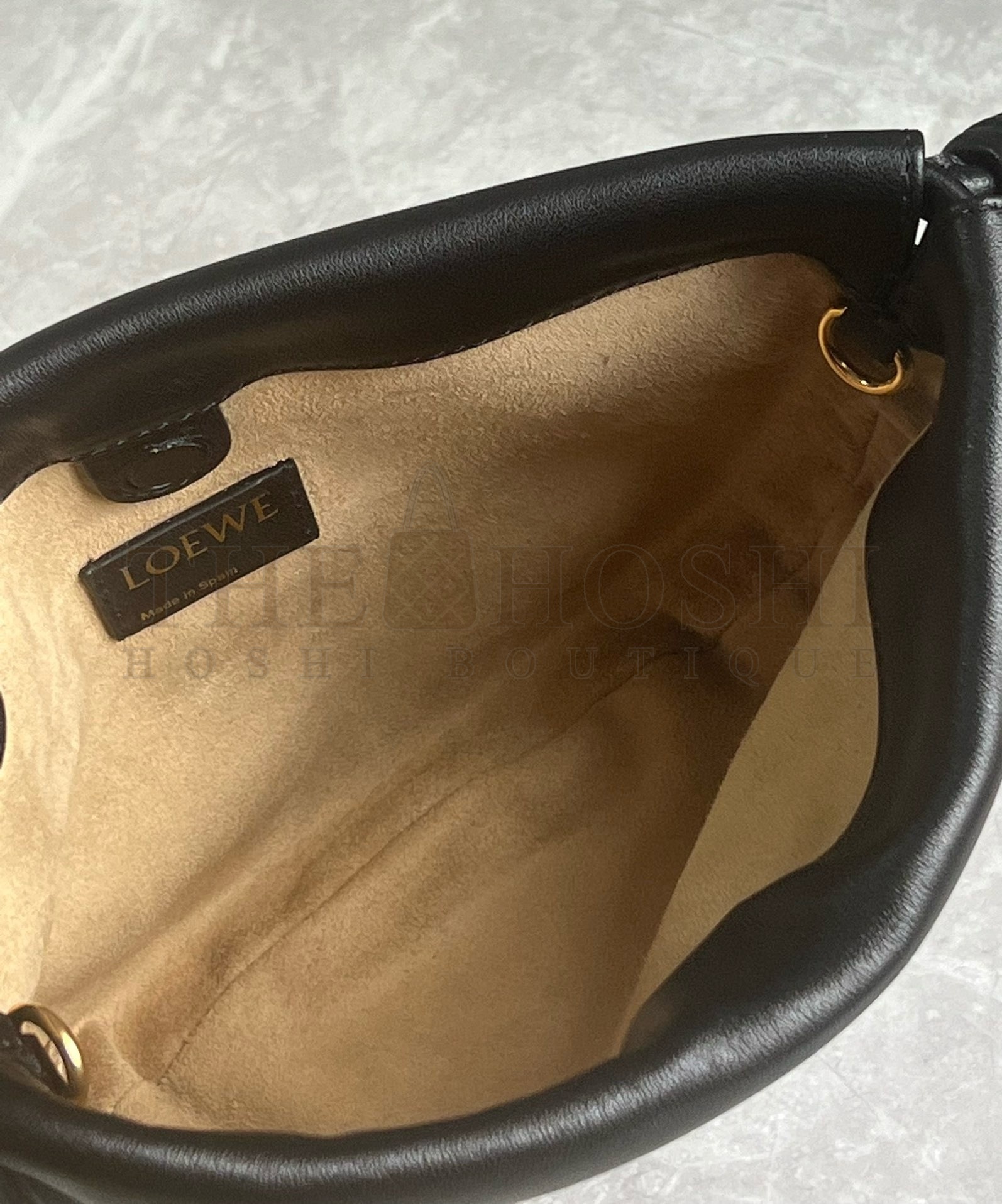 L0ew* Mini Flamenco Purse Bag in Black Nappa Lambskin Master Quality