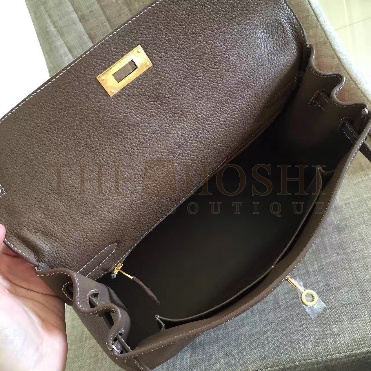 H**me5 Etoupe Clemence Kelly Retourne 32cm Handmade Bag Master Quality