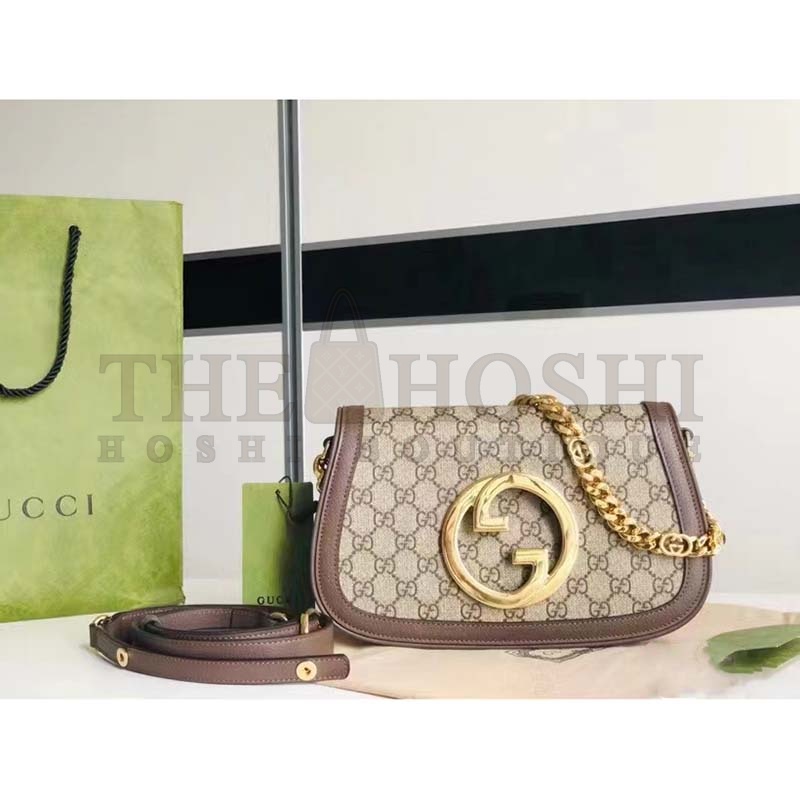 Gvc*1 Women GG Blondie Shoulder Bag Beige Ebony GG Svp*me Canvas Master Quality
