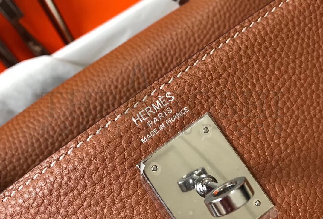H**me5 Brown Clemence Kelly 32cm Retourne Bag Master Quality