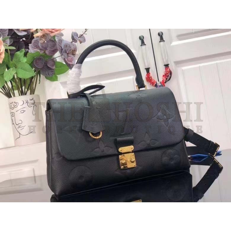 L0vis Vvtt0n LV Women Madeleine MM Handbag Black Embossed Grained Cowhide Leather Master Quality