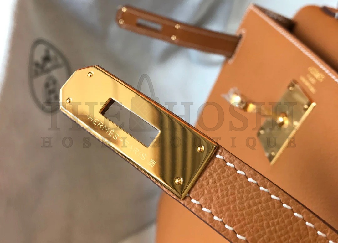 H**me5 Kelly 32cm Sellier Bag in Gold Epsom Calfskin GHW Master Quality