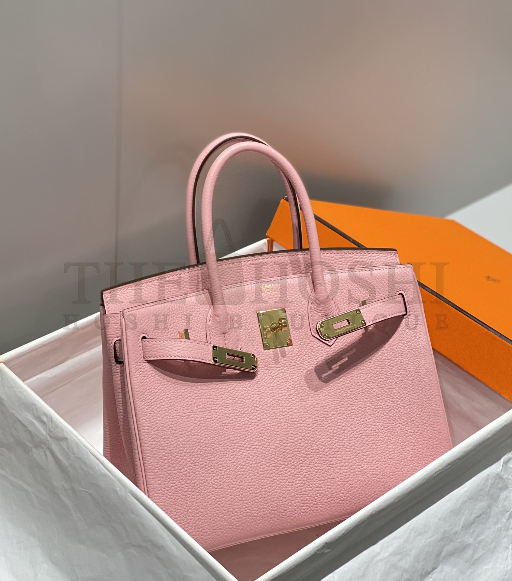 H**me5 Pink Birkin 30cm Epsom Handmade Bag Master Quality
