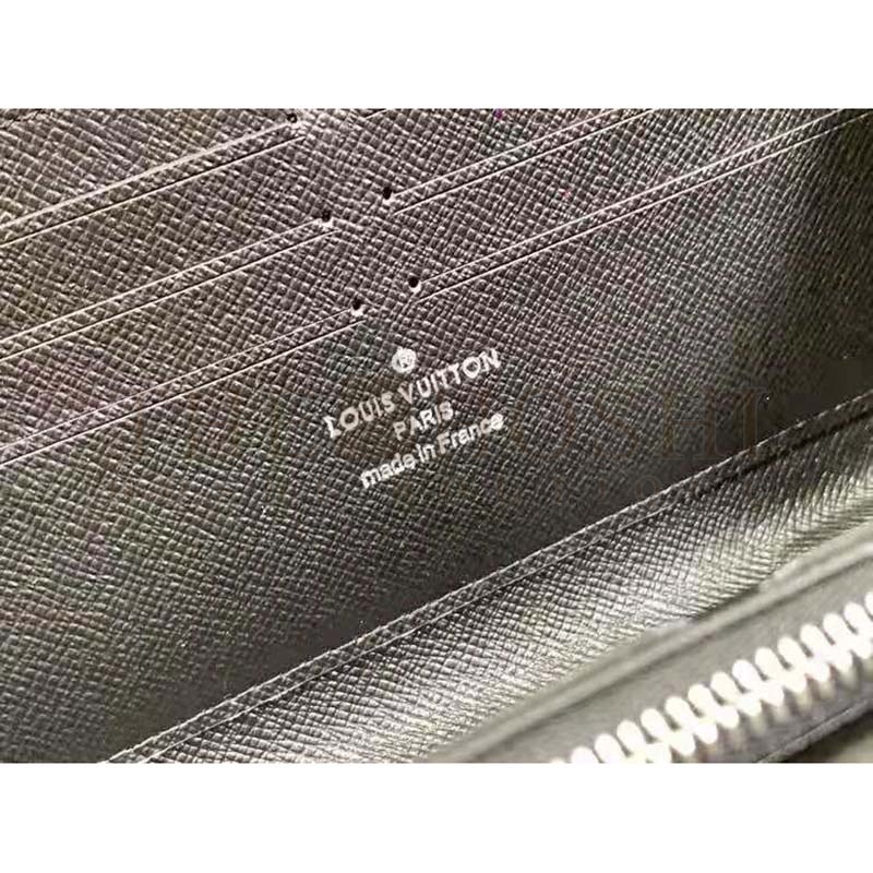 L0vis Vvtt0n LV Men Zippy Dragonne Wallet Damier Graphite Coated Canvas-Grey Master Quality