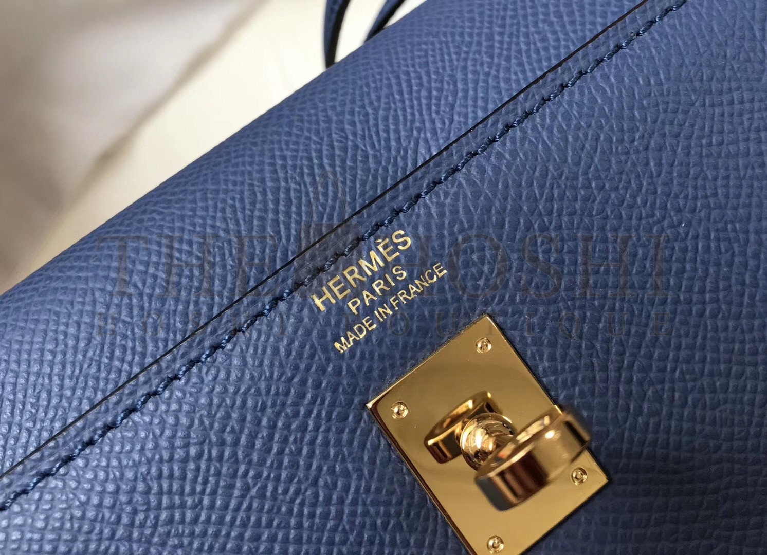 H**me5 Kelly 25cm Sellier Bag In Agate Blue Epsom Leather Master Quality