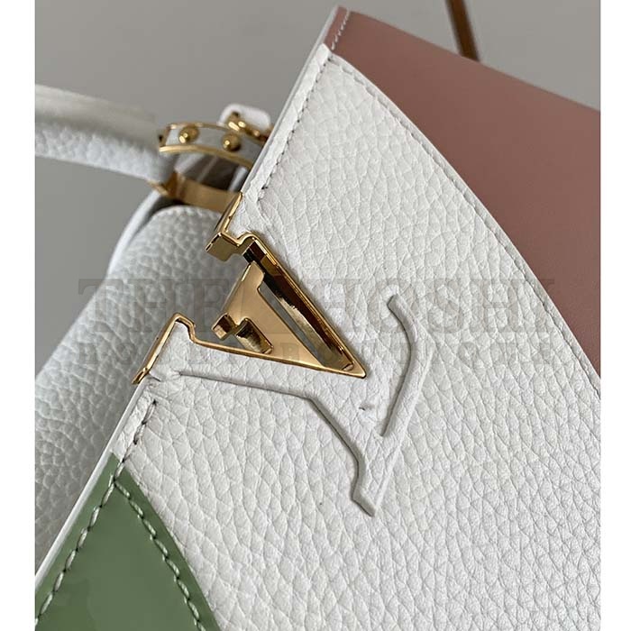 L0vis Vvtt0n LV Women Capucines Mini Handbag Taurillon Patent Leather Smooth Calfskin Master Quality