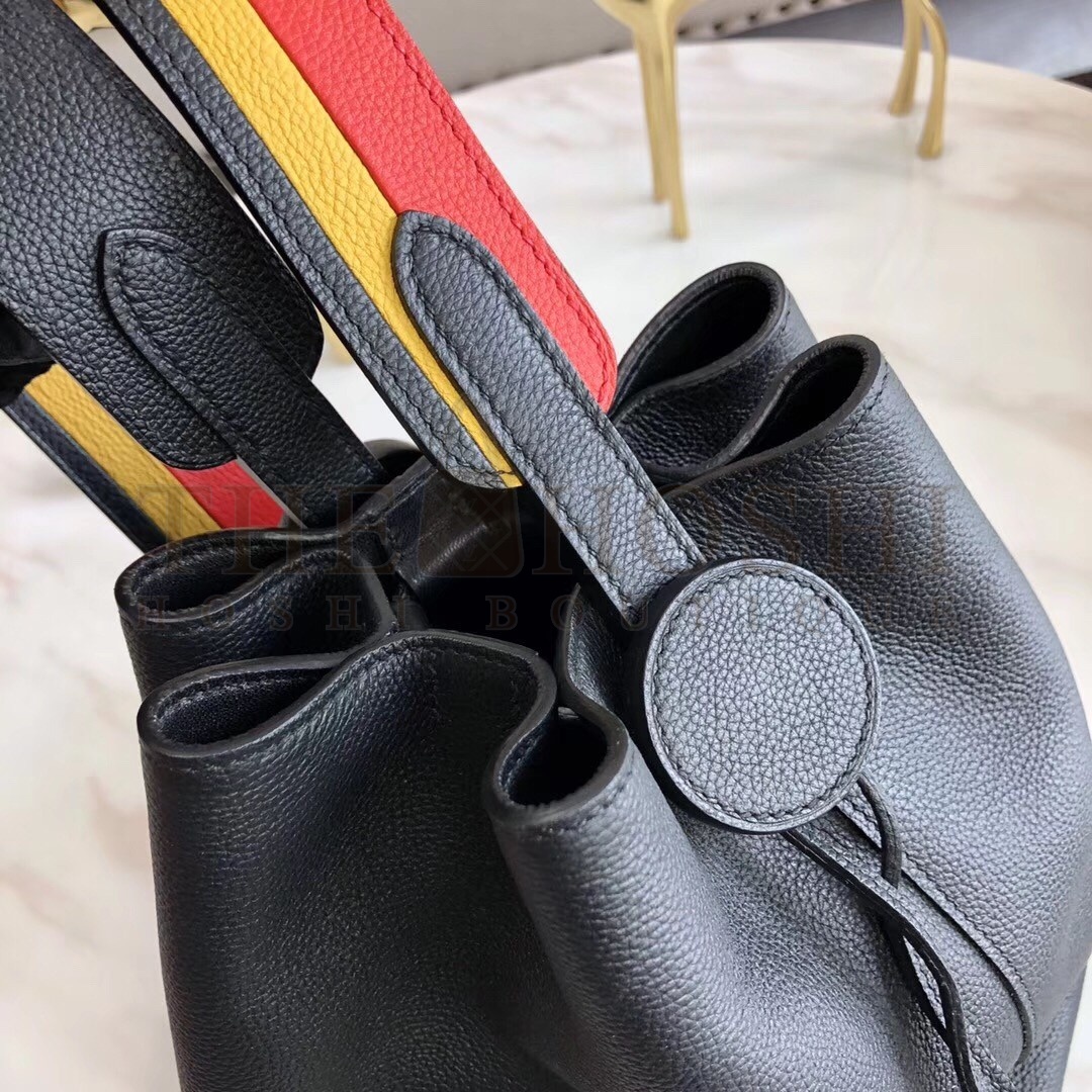 H**me5 Licol 17cm Bag In Black Evercolor Calfskin Master Quality