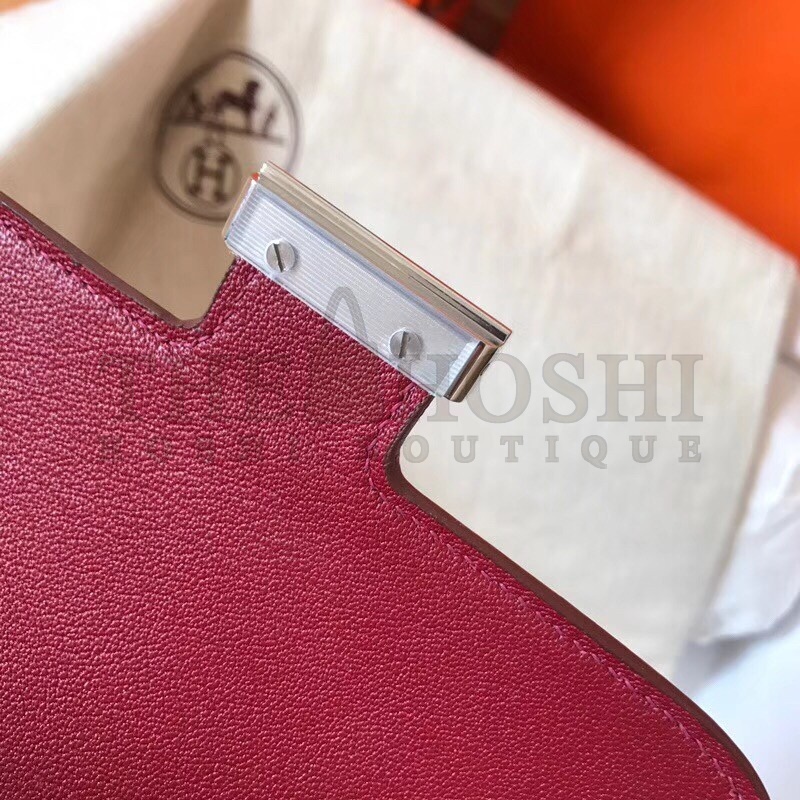 H**me5 Mini Constance 18cm Ruby Epsom Bag Master Quality