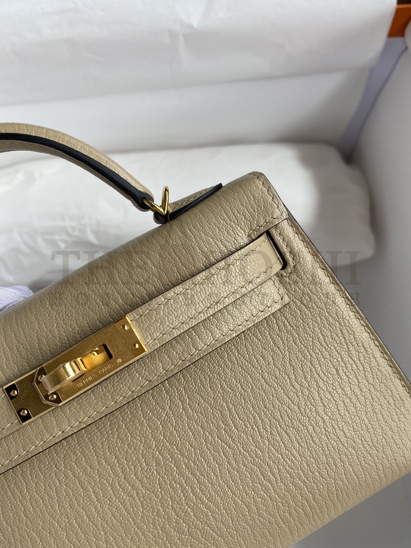 H**me5 Kelly Mini II Sellier Handmade Bag In Trench Chevre Mysore Leather Master Quality