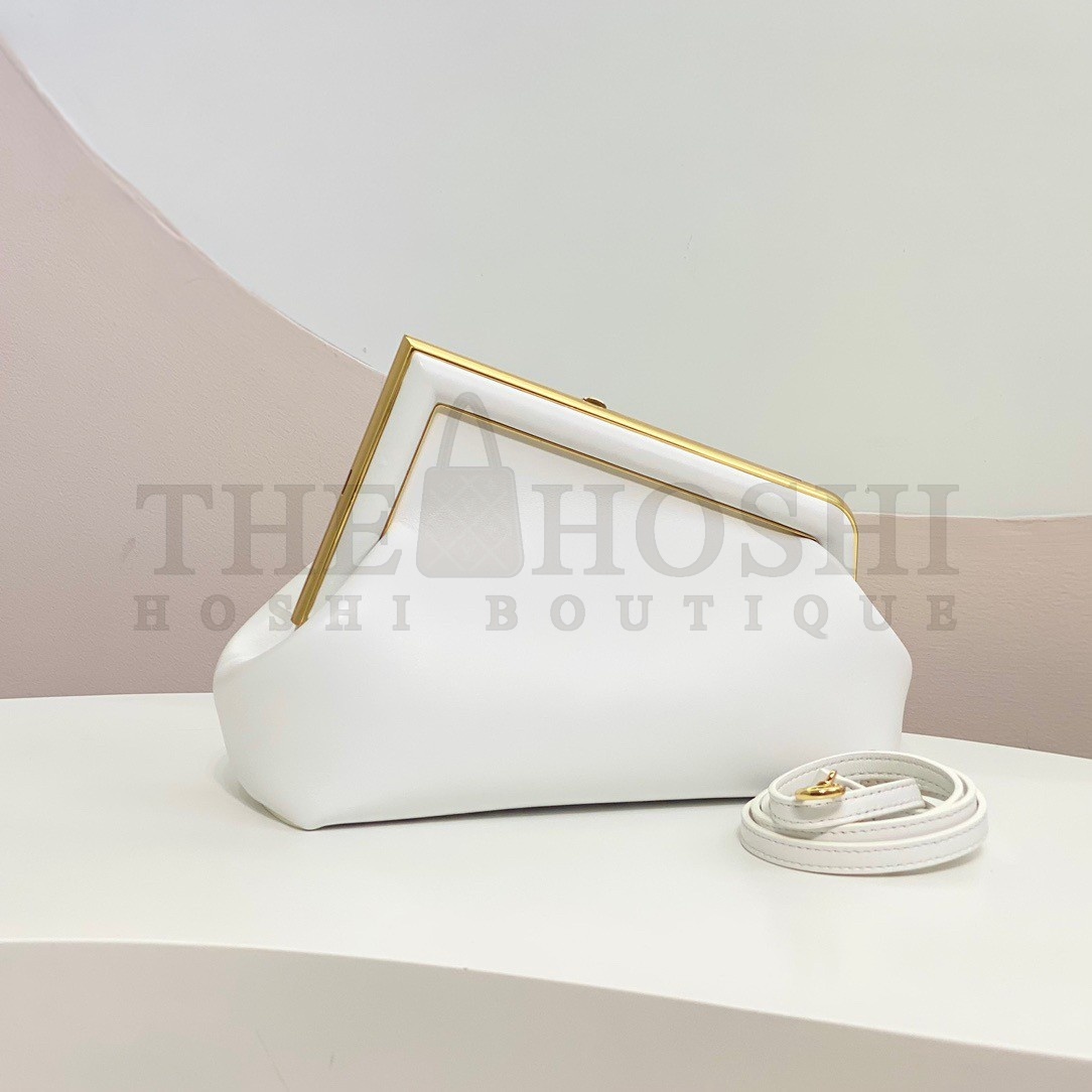 F**di First Small Bag In White Nappa Leather Master Quality