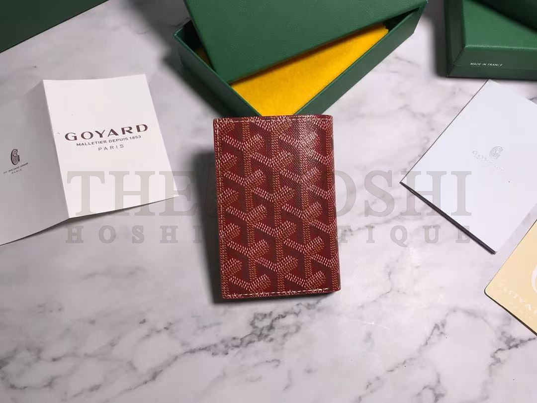 G09ard Card Holder Wallet Red G09ardine Canvas & Leather Master Quality
