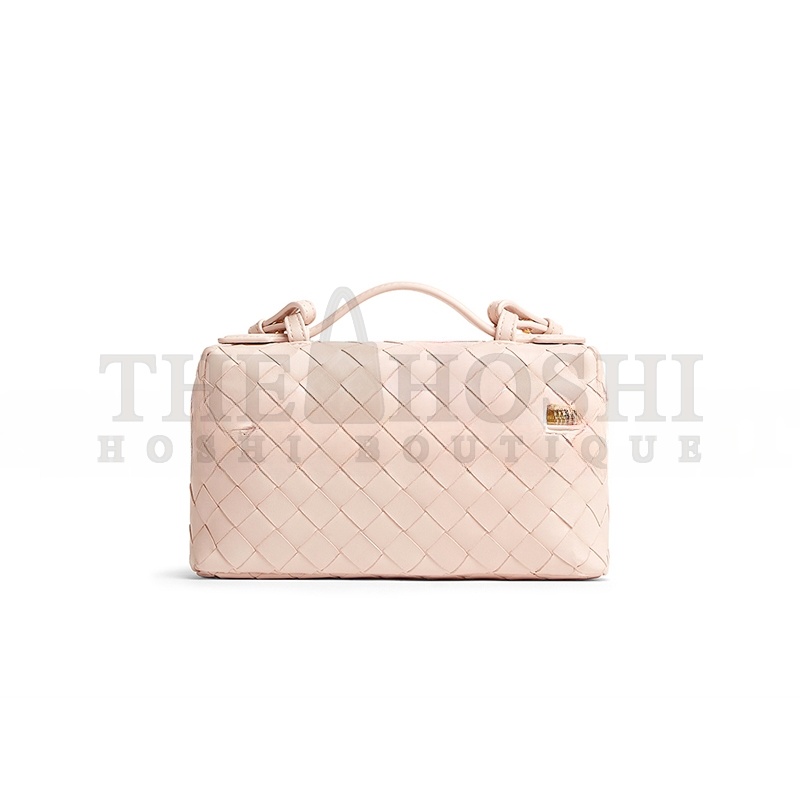 B0tt*ga Ven*ta BANG BANG INTRECCIATO LEATHER VANITY CASE 789109V3IV16805 (22*12.5*5cm) Master Quality