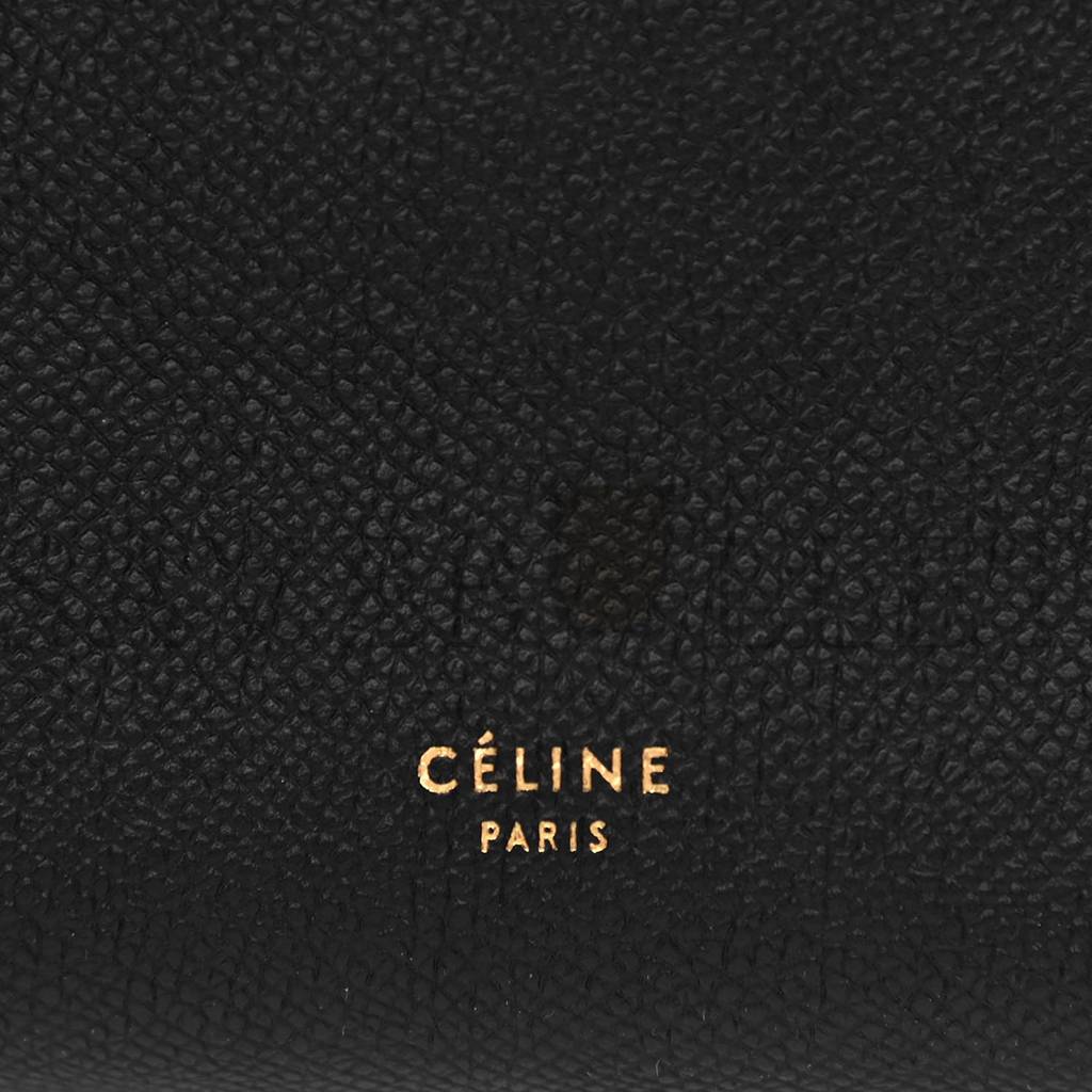 Ce1i*e GRAINED CALFSKIN MINI BELT BAG BLACK (28*25*16cm) Master Quality