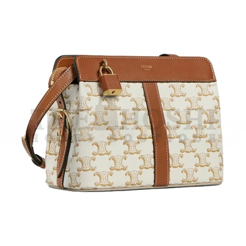 Ce1i*e SHOULDER BAG IN TEEN CABAS DE FRANCE CANVAS AND CALFSKIN 191992BZJ.01BC (19*16*11cm) Master Quality