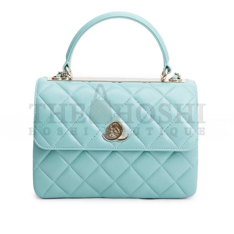 Ch**el LAMBSKIN QUILTED SMALL TRENDY TOP HANDLE BAG A92236 02 (25*17*12cm) Master Quality