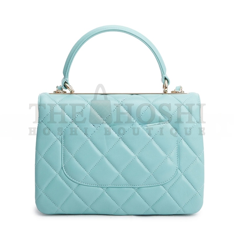 Ch**el LAMBSKIN QUILTED SMALL TRENDY TOP HANDLE BAG A92236 02 (25*17*12cm) Master Quality