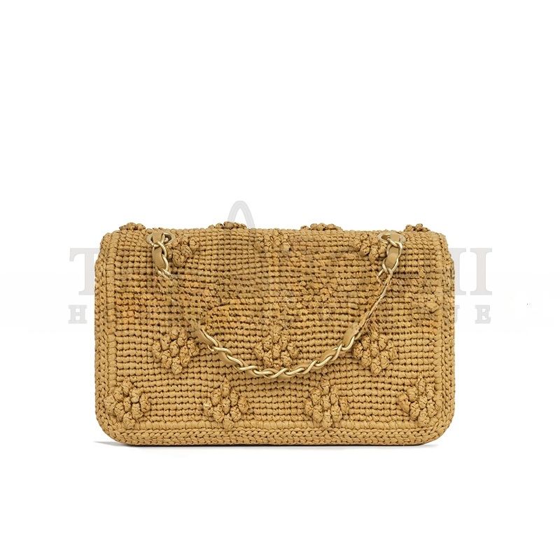 Ch**el SEASONAL RAFFIA FLAP AS4529 (22.5*13.5*7cm) Master Quality