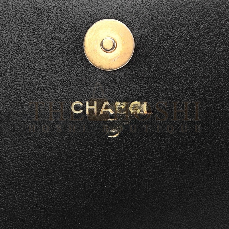 Ch**el CAVIAR QUILTED BOY CLUTCH WITH CHAIN BLACK AP2205 (15*10*3.5cm) Master Quality