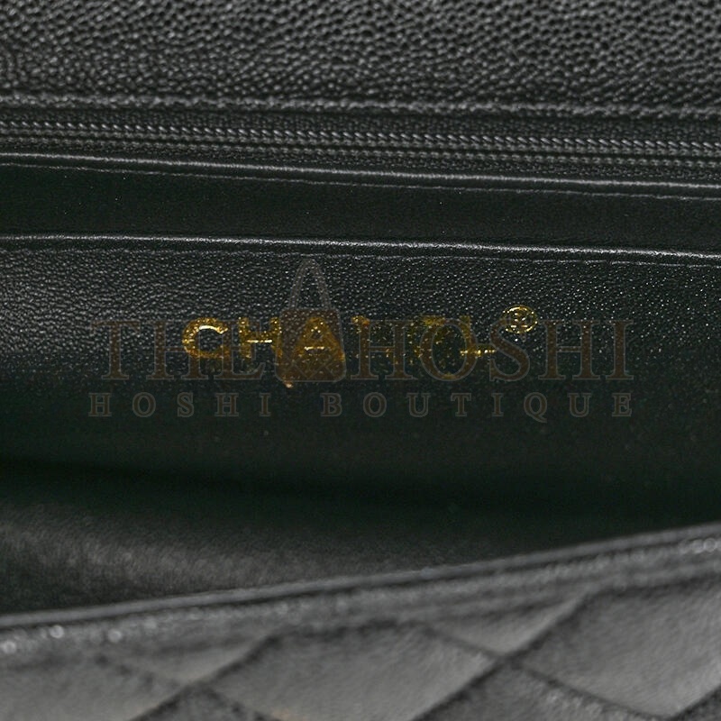 Ch**el CAVIAR QUILTED MINI TOP HANDLE FLAP 1224315 (20*12*7cm) Master Quality